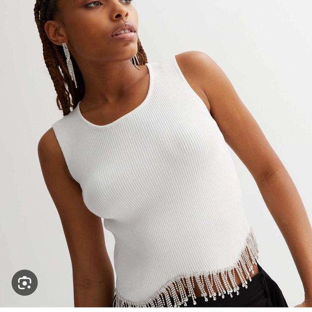 New Look Women's Crop top - White - 8 on Productcaster.