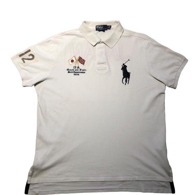 Polo Ralph Lauren Men's Polo shirt - White/Red - XL on Productcaster.