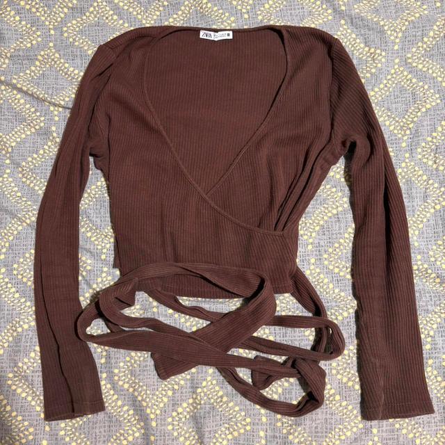 Zara Women's Crop top - Brown - S on Productcaster.