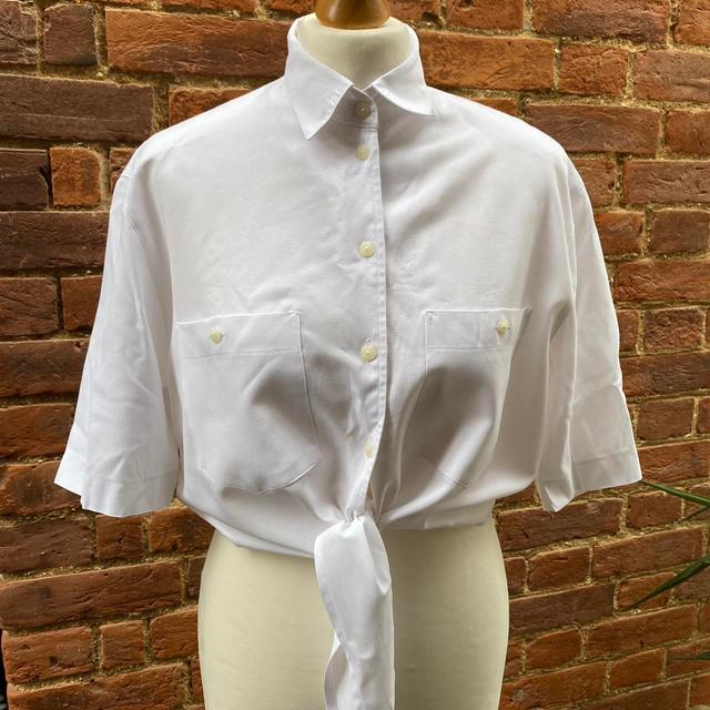 Vintage Women's Blouse - White - 14 on Productcaster.