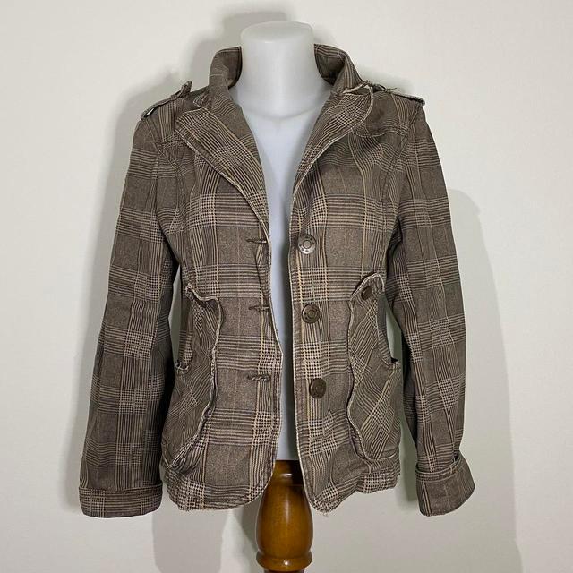 Women's Jacket - Brown/Grey - S on Productcaster.