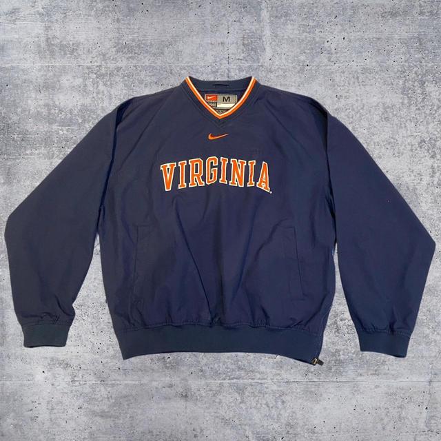 Nike Men's Sweatshirt - Navy/Orange - M on Productcaster.