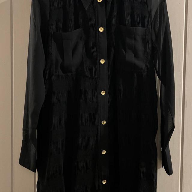 Ganni Women's Shirt Dress - Black - 6 on Productcaster.