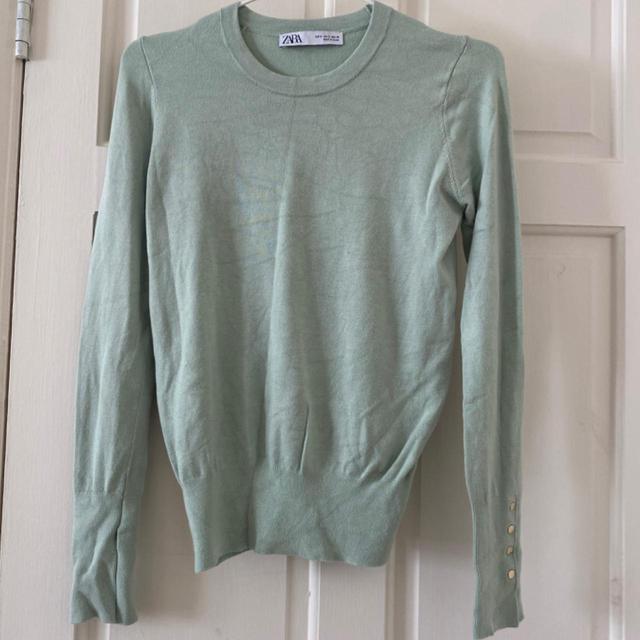 Zara Women's Jumper - Green/Blue - 8 on Productcaster.