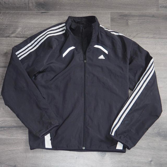 Adidas Men's Jacket - Black/White - L on Productcaster.