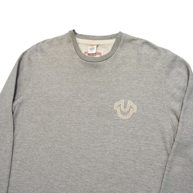 True Religion Men's Sweatshirt - Grey/Cream - XL on Productcaster.