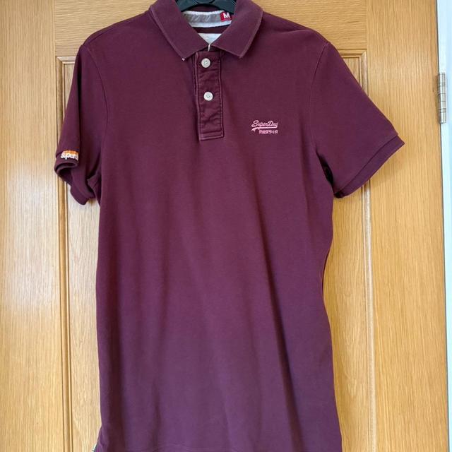 Superdry Men's Polo shirt - Burgundy - M on Productcaster.