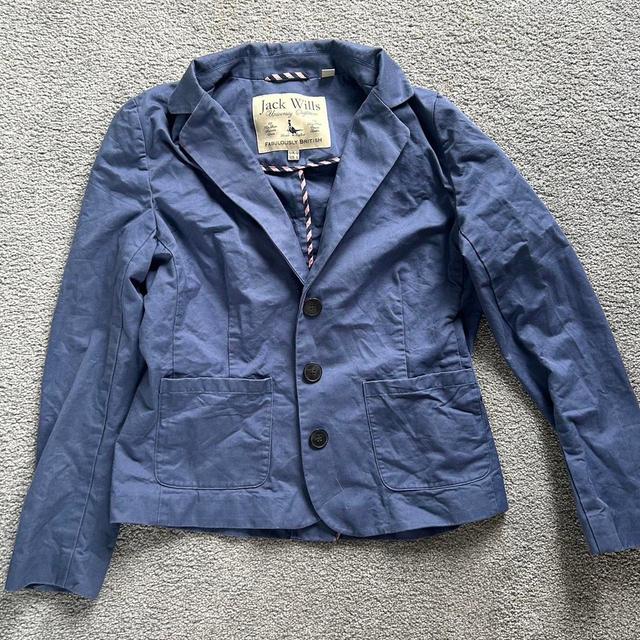 Jack Wills Women's Blazer Jacket - Blue/Navy - UK 8 on Productcaster.