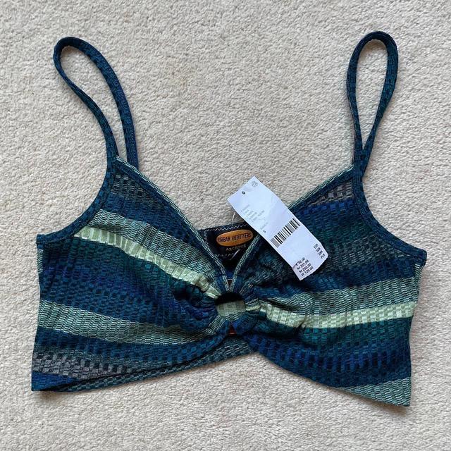 Urban Outfitters Women's Crop top - Blue/Green - S on Productcaster.