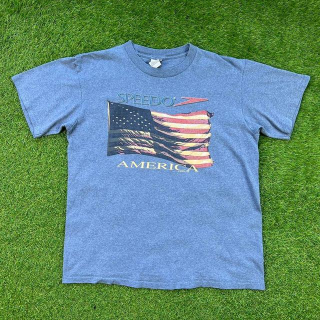 American Vintage Men's T-shirt - Blue - L on Productcaster.