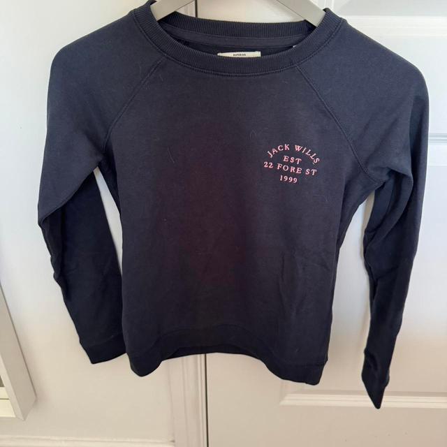 Jack Wills Women's Sweatshirt - Navy - 6 on Productcaster.