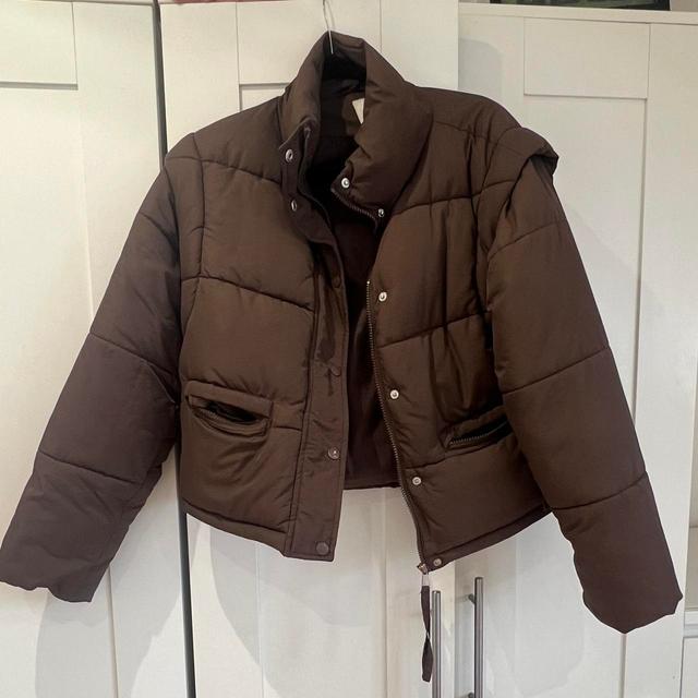 H&M Women's Puffer Jacket - Brown - S on Productcaster.