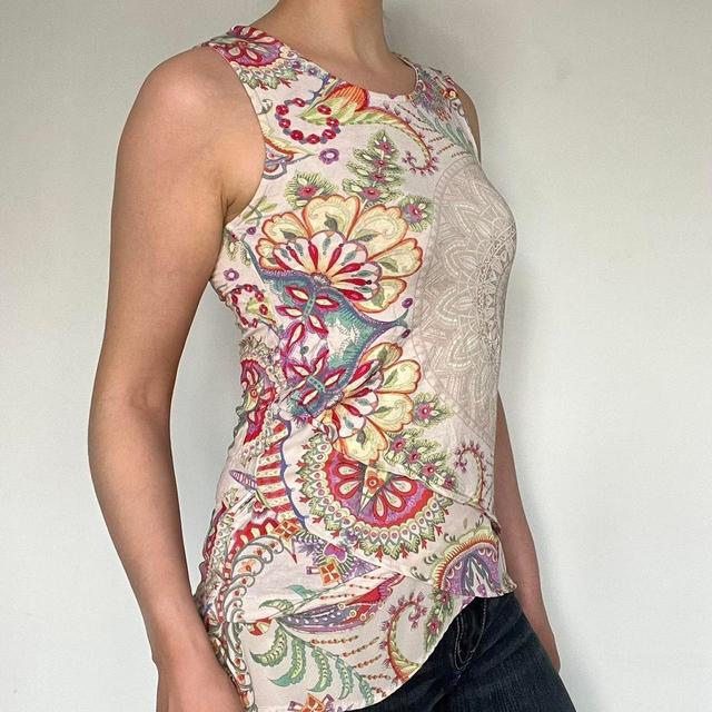 Desigual Women's Vest - Cream/Multi - XS on Productcaster.