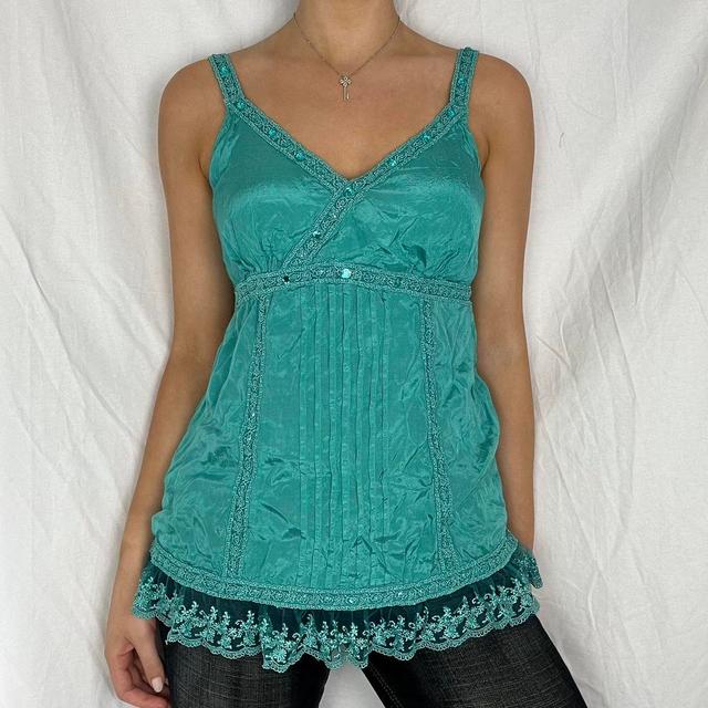 George Women's Vest - Green/Blue - 12 on Productcaster.