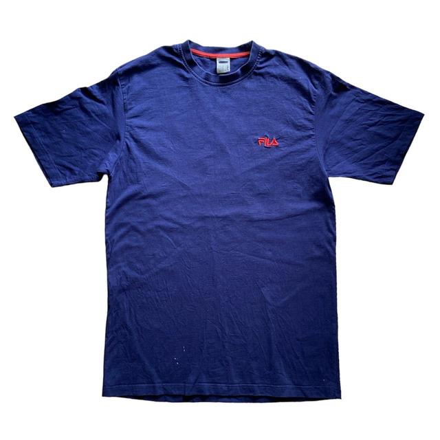 Fila Men's T-shirt - Navy/Red - XXL on Productcaster.