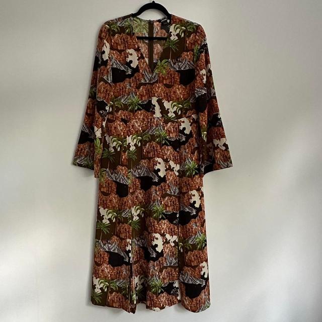 Monki Women's A-line Dress - Multi/Brown - S on Productcaster.