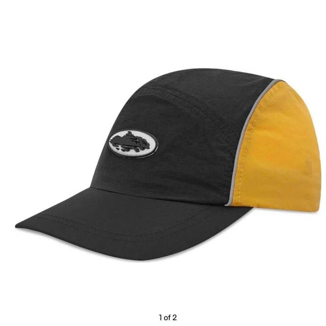 Corteiz Men's Hat - Black/Yellow on Productcaster.