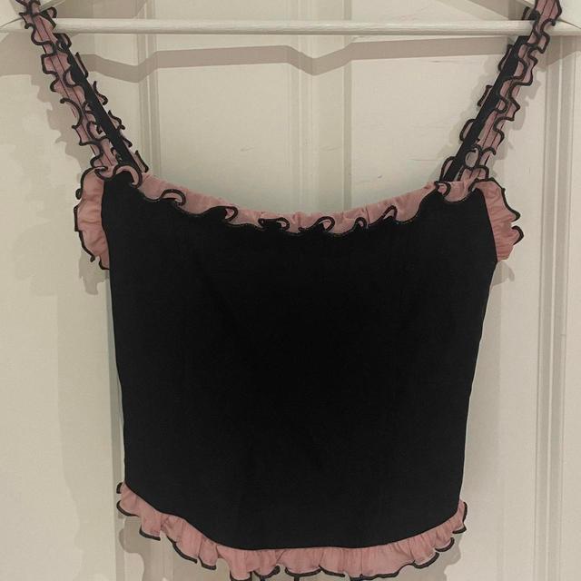 Motel Women's Corset - Black/Pink - XXS on Productcaster.