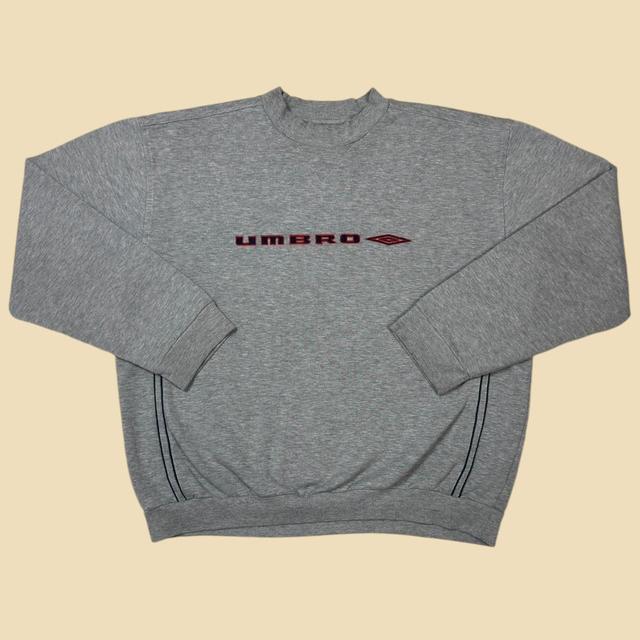 Umbro Men's Sweatshirt - Grey/Red - XL on Productcaster.