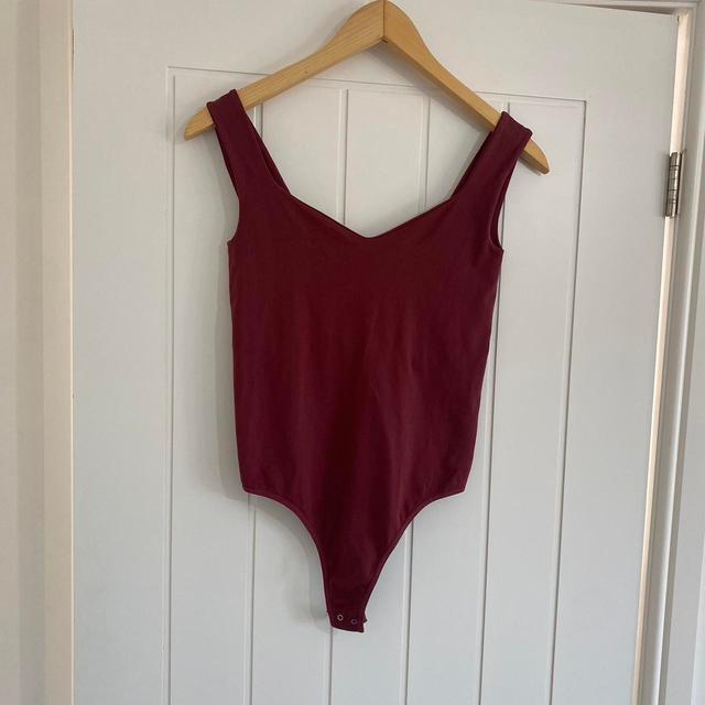 Free People Women's Bodysuit - Burgundy - L on Productcaster.