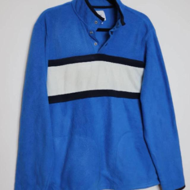 Vintage Men's Sweatshirt - Blue - L on Productcaster.