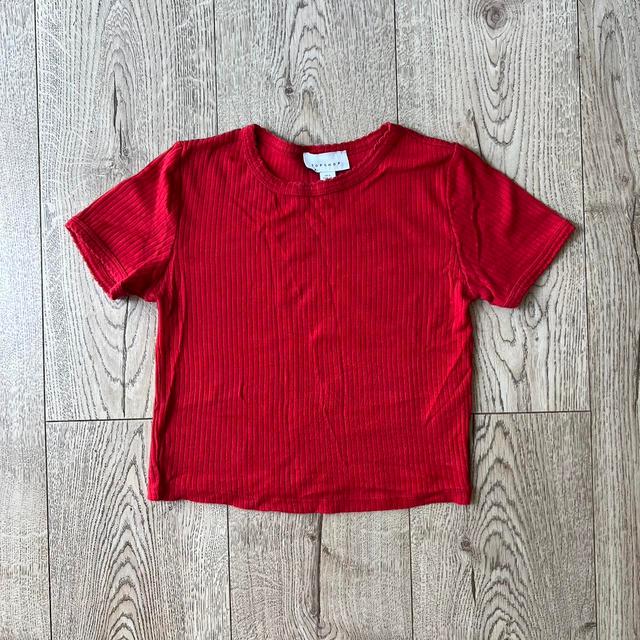 Topshop Women's Crop top - Red - 6 on Productcaster.