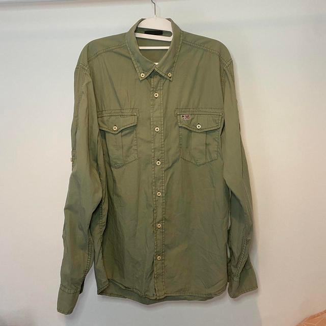 Napapijri Men's Shirt - Khaki - L on Productcaster.