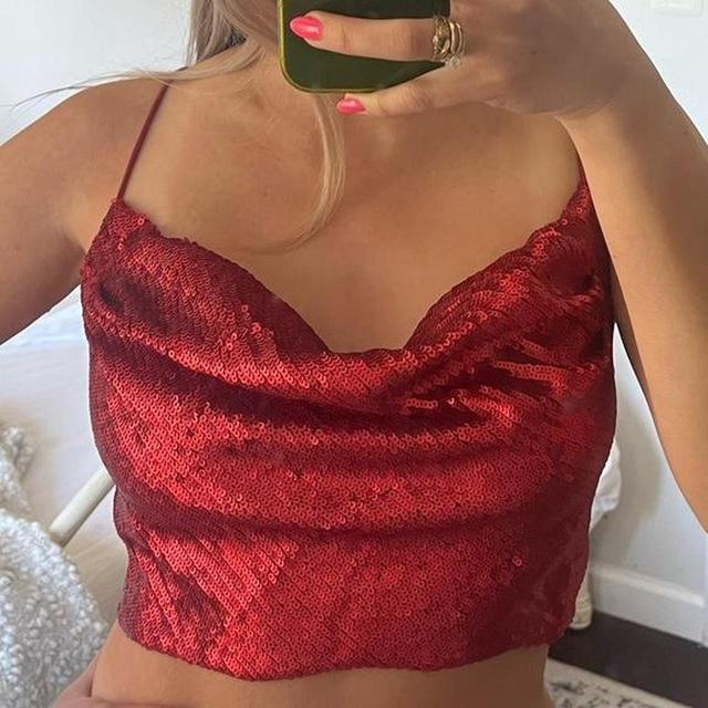 Zara Women's Crop top - Red - XS on Productcaster.