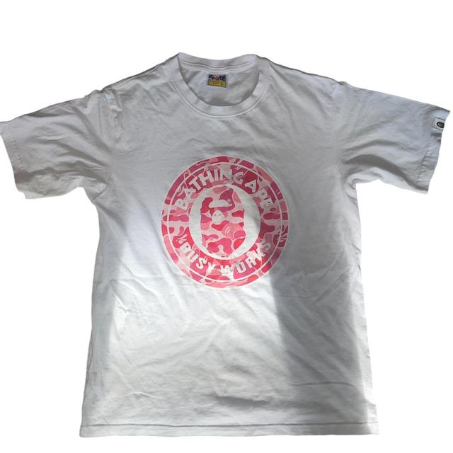 BAPE Men's T-shirt - White - L on Productcaster.