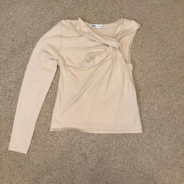 Zara Women's Jumper - Cream/Pink - M on Productcaster.