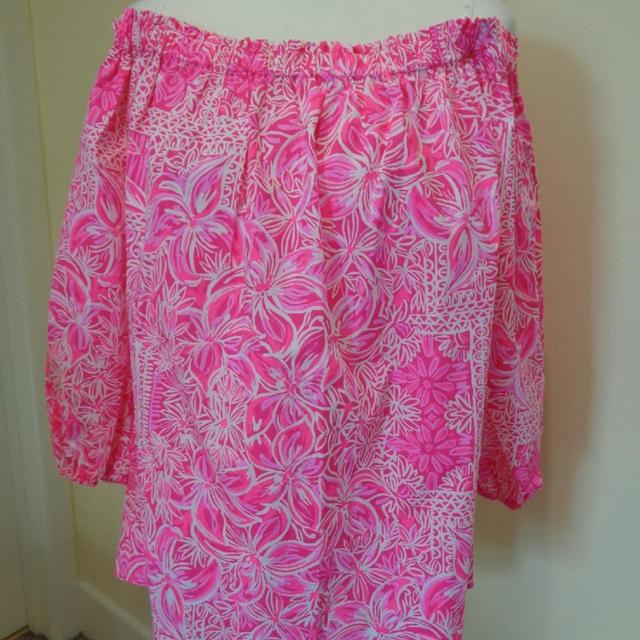 Lilly Pulitzer Women's Blouse - Pink/White - XL on Productcaster.