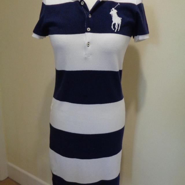 Ralph Lauren Women's Shirt Dress - Navy/White - S on Productcaster.