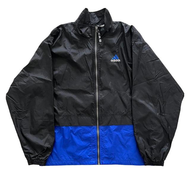 Adidas Men's Windbreaker Jacket - Black/Blue - M on Productcaster.