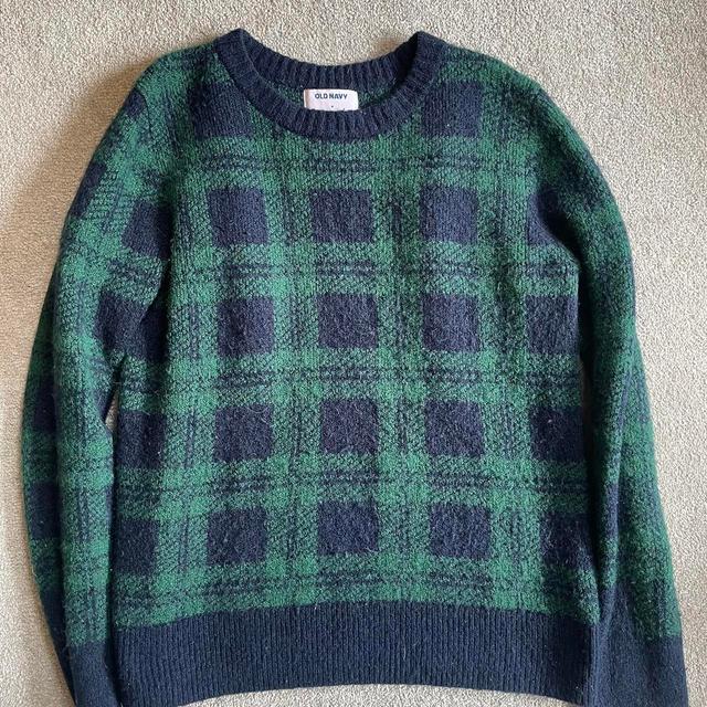 Old Navy Women's Jumper - Blue/Green - M on Productcaster.