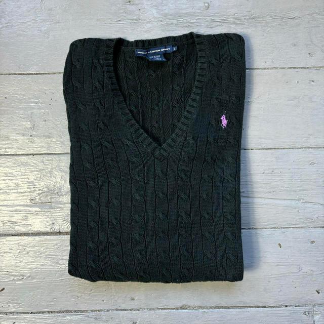 Ralph Lauren Women's Jumper - Black/Purple - L on Productcaster.