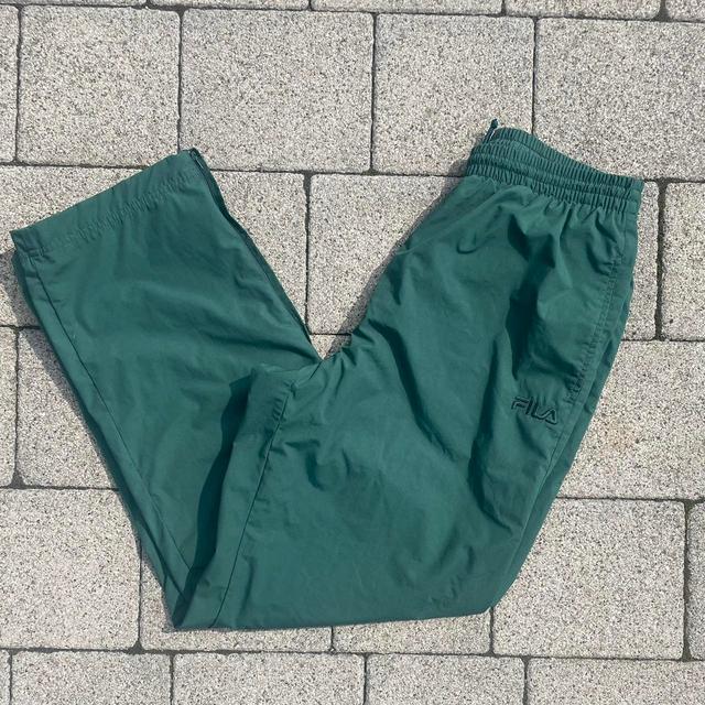 Fila Men's Sweatpants - Green/White - M on Productcaster.