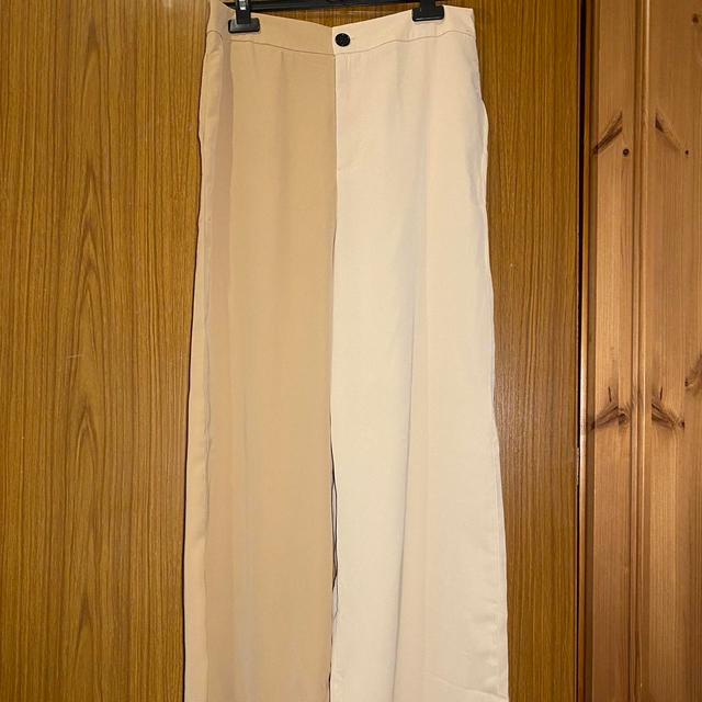 SHEIN Women's Patched Trousers - Cream/Tan - UK 10 on Productcaster.