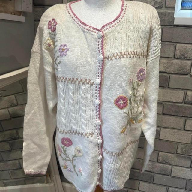 Women's Cardigan - Cream/White - 16 on Productcaster.