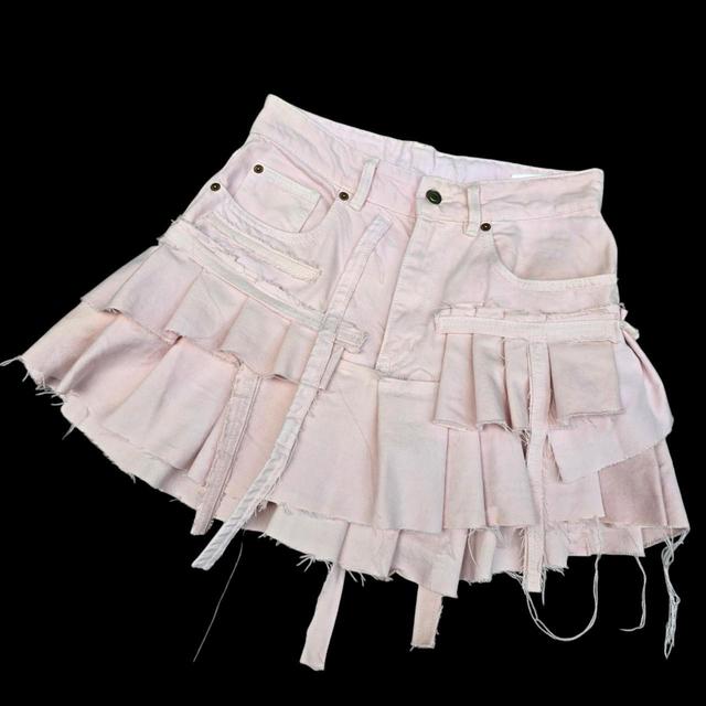 Reworked Women's Mini Skirt - Pink - UK 8 on Productcaster.