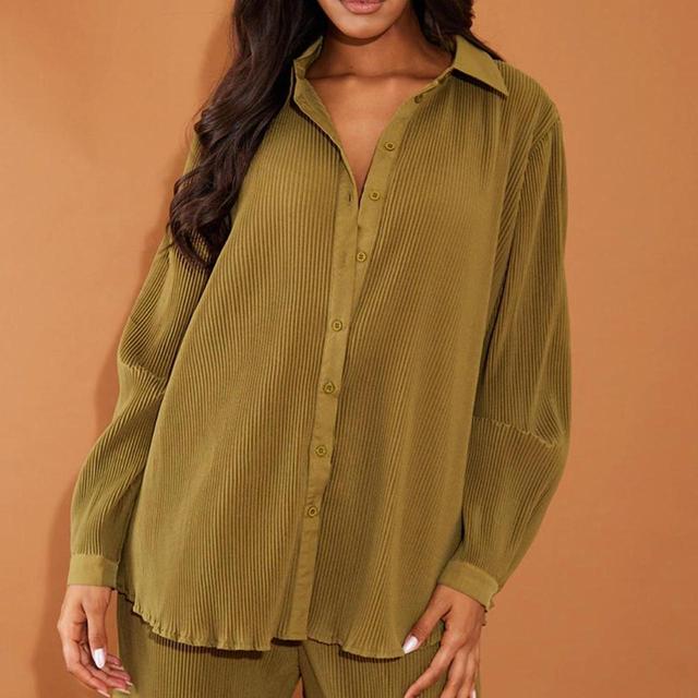 PrettyLittleThing Women's Top - Khaki - 6 on Productcaster.