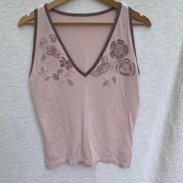 Next Women's Top - Pink/Silver - 12 on Productcaster.