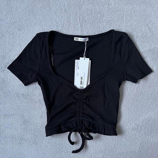 Zara Women's Crop top - Black - S on Productcaster.