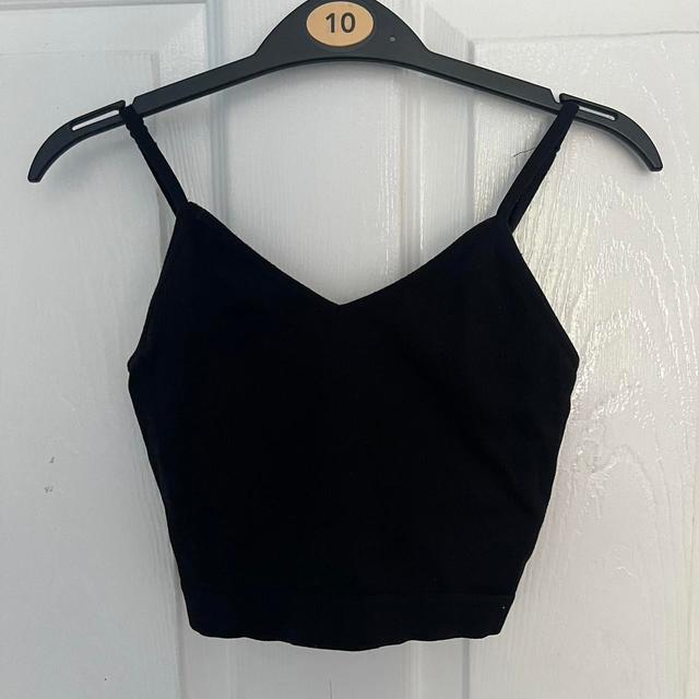 Primark Women's Crop top - Black/White - 4 on Productcaster.