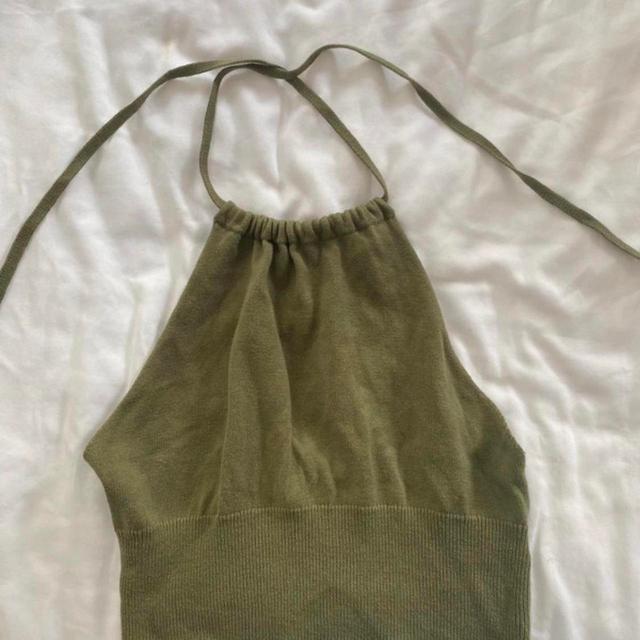 Brandy Melville Women's Crop top - Green/Khaki - 6 on Productcaster.