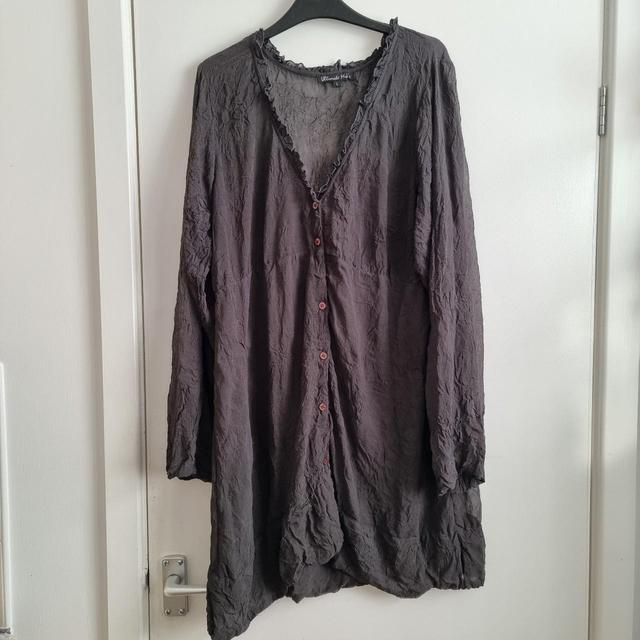 Vintage Women's Shirt Dress - Grey - L on Productcaster.