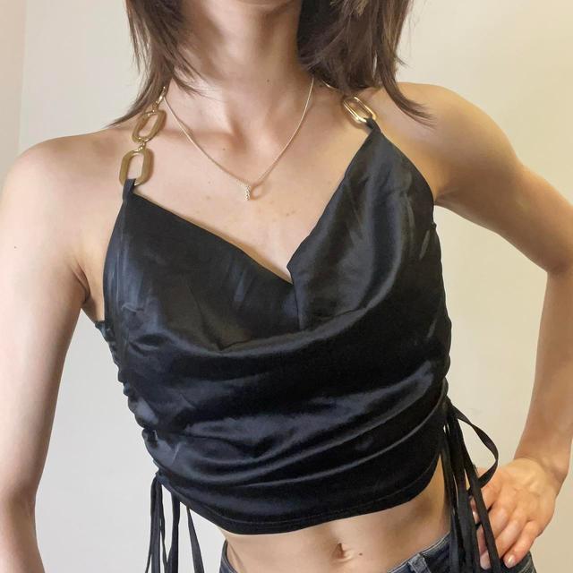 Women's Crop top - Black/Gold - 6 on Productcaster.