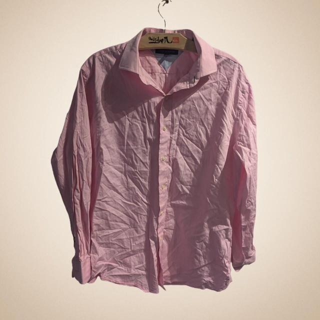 Tommy Hilfiger Men's Shirt - Pink/Blue - L on Productcaster.