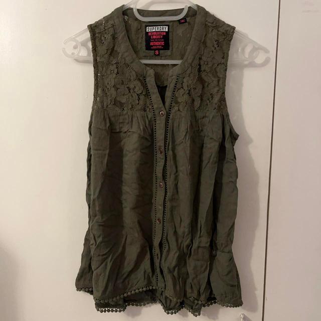 Superdry Women's Blouse - Green - S on Productcaster.