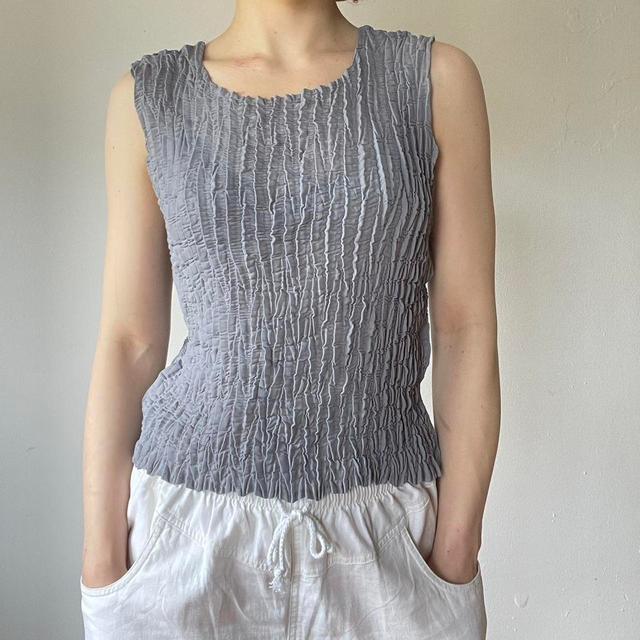 Vintage Women's Vest - Grey/Blue - 12 on Productcaster.