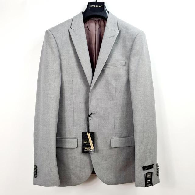 River Island Men's Tailored jacket - Grey - One size on Productcaster.